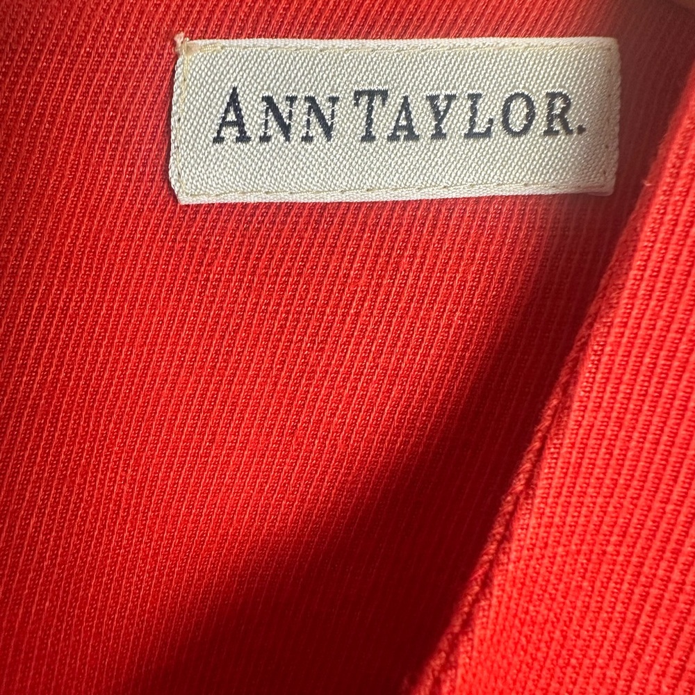 Ann Taylor Vibrant Red Dress size 6 - Picture 2 of 8
